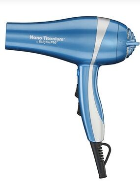 BaByliss Metallic Light Blue Hair Dryer with Silver Trim